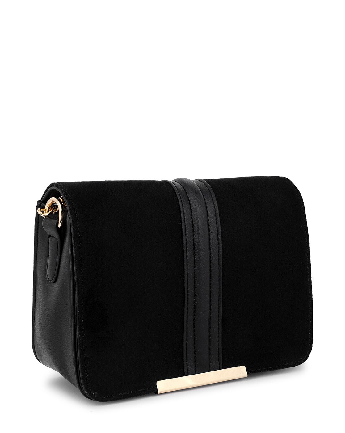 River Island Panelled Crossbody Bag - Black