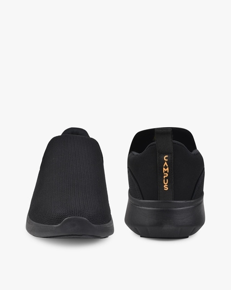 Mens black cheap slip on trainers