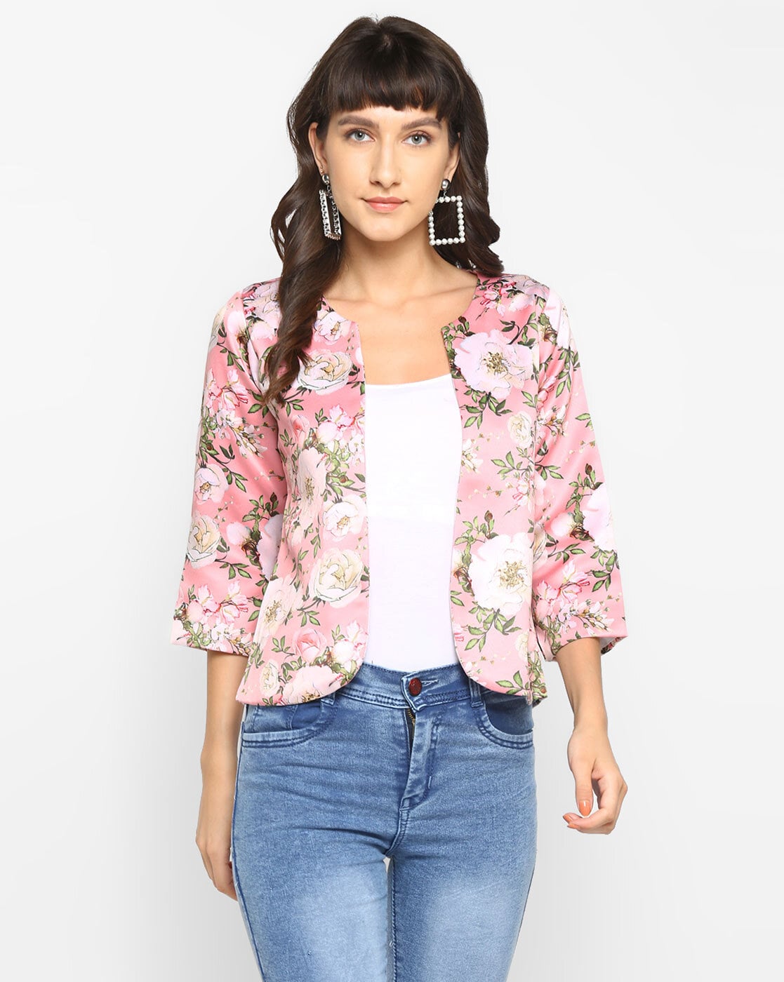 Floral Digital Print Bundi Jacket – Spring Break