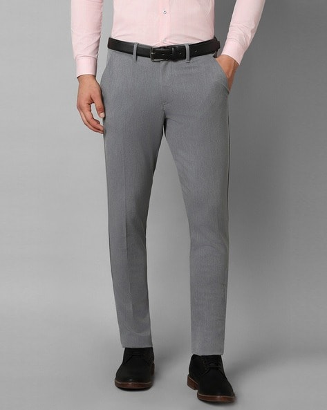 Buy LOUIS PHILIPPE Mens Slim Fit Solid Formal Trousers | Shoppers Stop