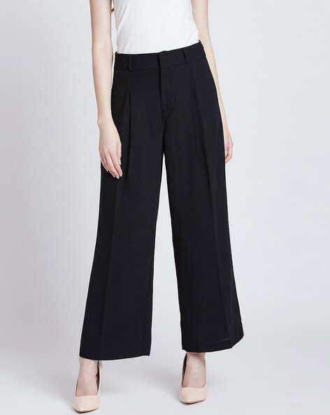 Buy Black Trousers  Pants for Women by WUXI Online  Ajiocom