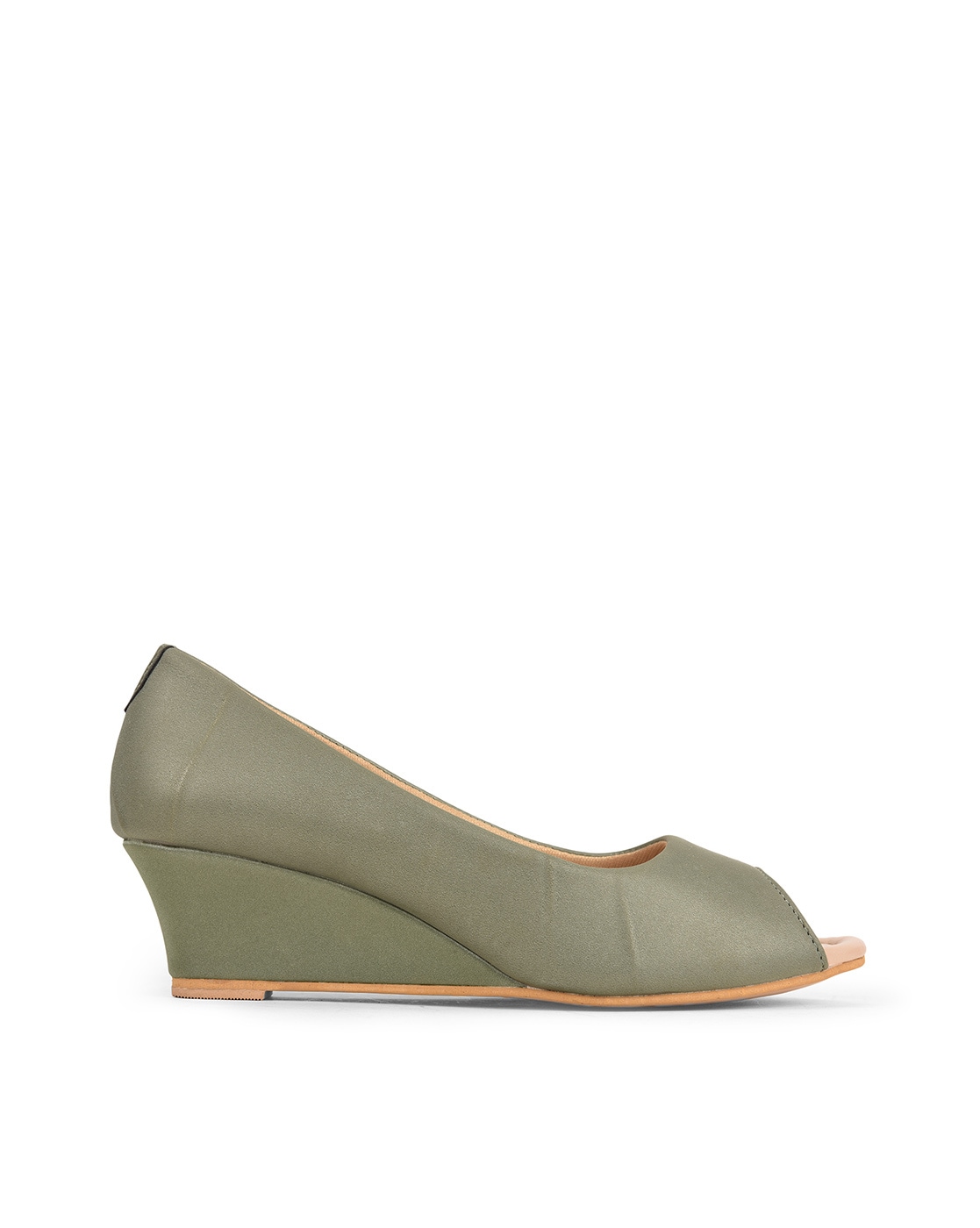 Olive green hot sale wedges shoes