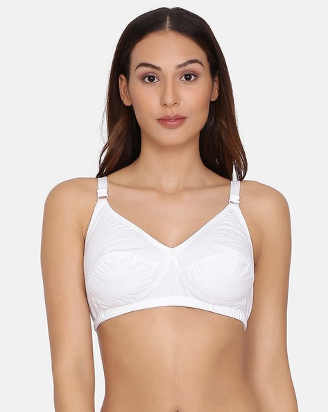Groversons Paris Beauty Cotton Solid Non Padded T-Shirt Bra for Women