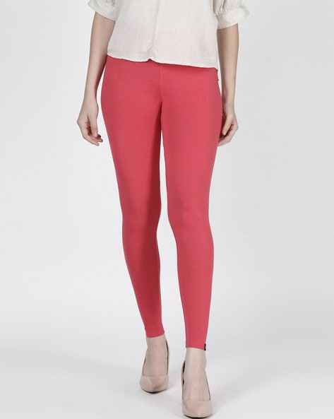 Buy Coral Pink Leggings for Women by Twin Birds Online