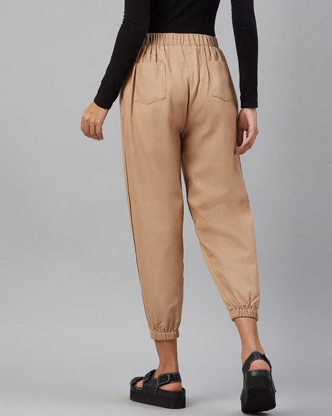 Buy Beige Trousers & Pants for Women by ORCHID BLUES Online