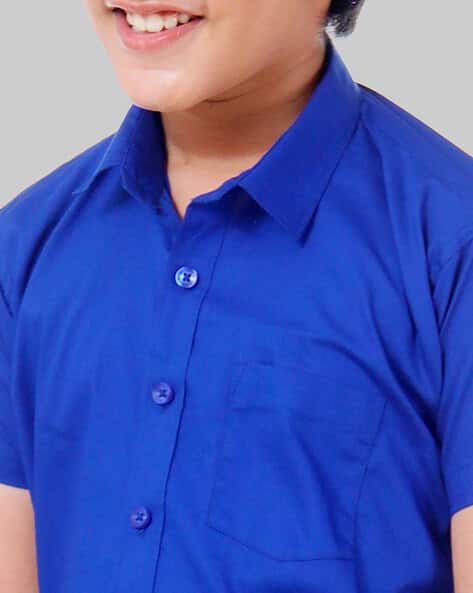 boys royal blue shirt