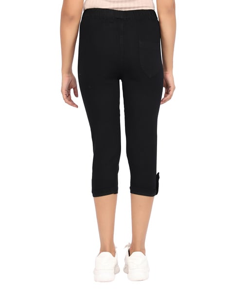 Buy Dsquared2 Black Capri Trousers for Women Online | The Collective