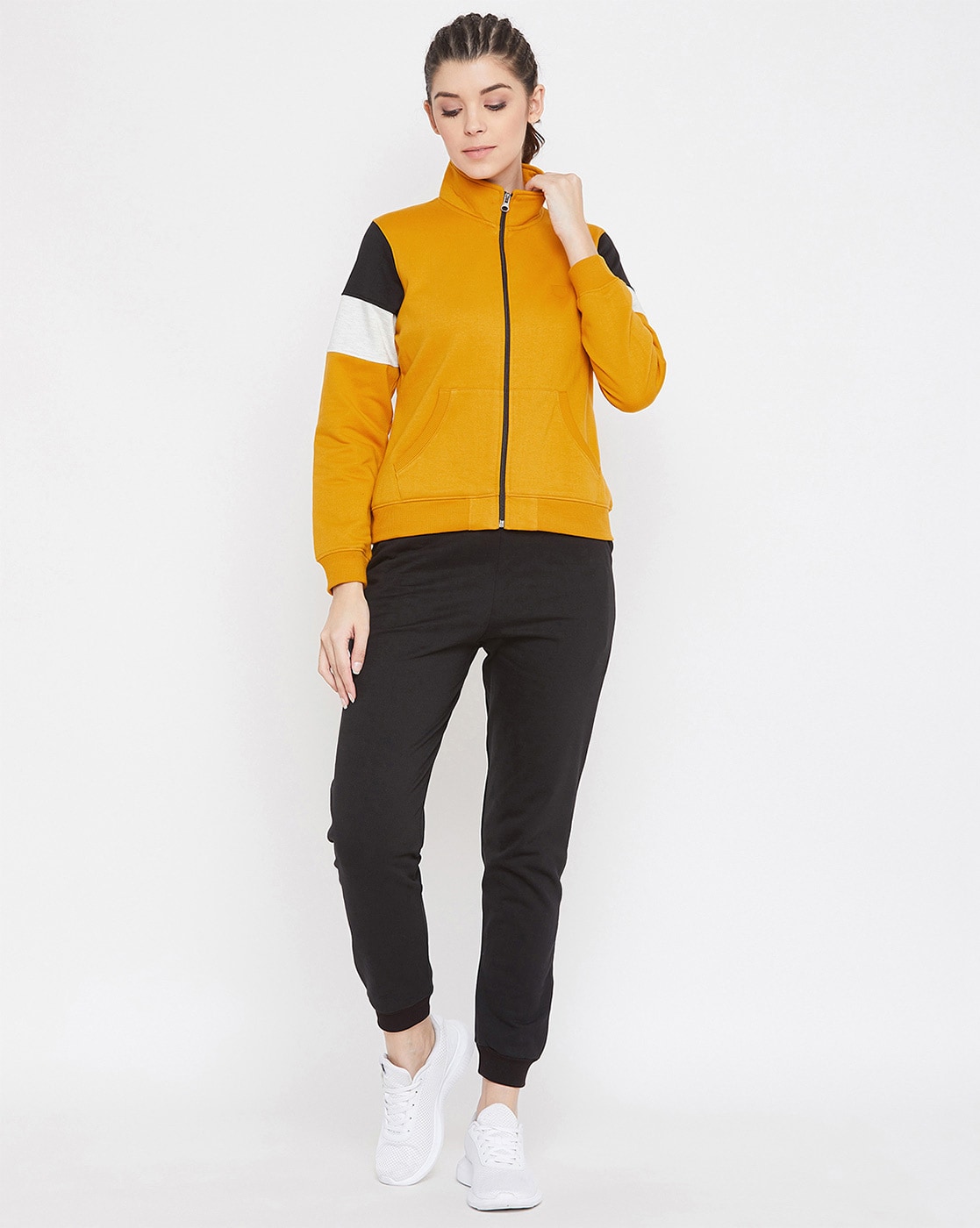 Yellow and black store tracksuit womens