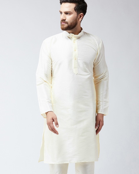 Sojanya Long Kurta with Mandarin Collar