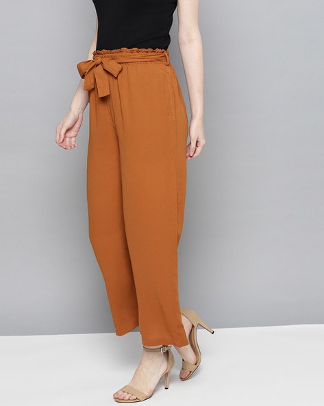 ESPRIT - Punto jersey straight fit trousers at our online shop