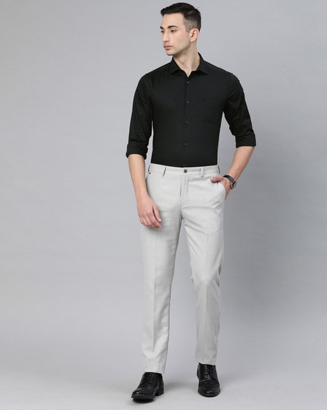 Black shirt 2025 off white pants