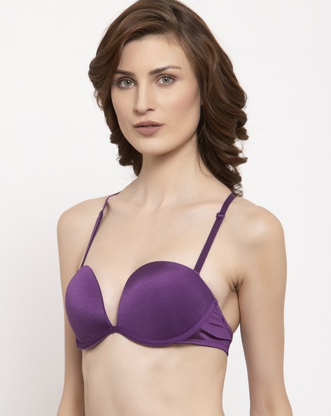 Buy online Purple Heavily Padded Push Up Bra from lingerie for
