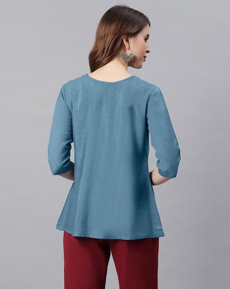 Buy Blue Tops for Women by Janasya Online