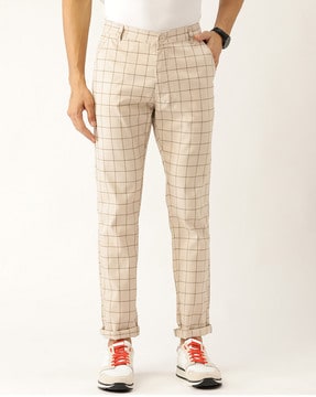 River Island super skinny checked trousers in grey  ASOS