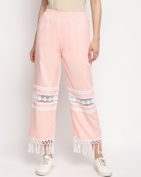 Buy Peach Pants for Women by Molcha Online | Ajio.com