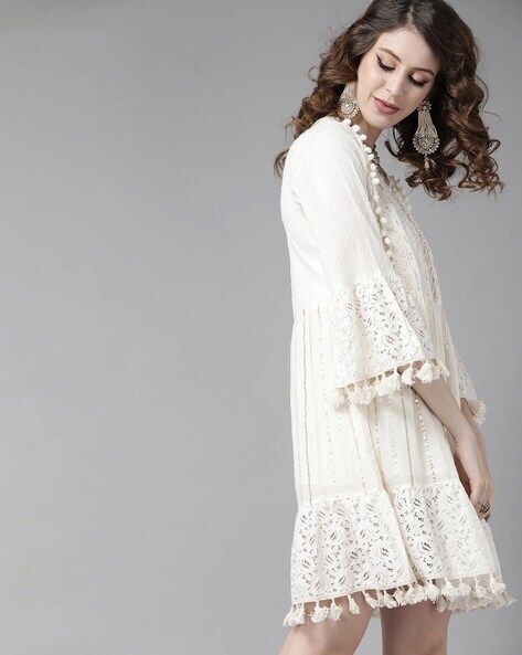 Buy Cream Dresses for Women by Ishin Online