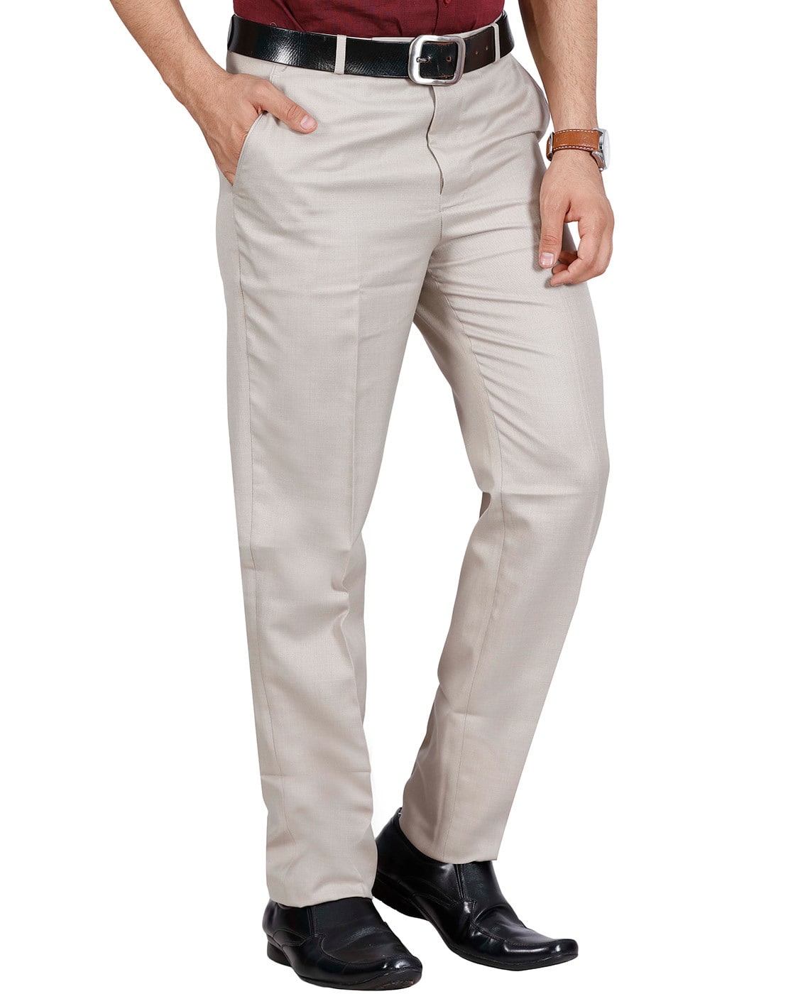Buy Van Galis Fashion Wear Dark Brown Formal Trouser for Men at Amazon.in