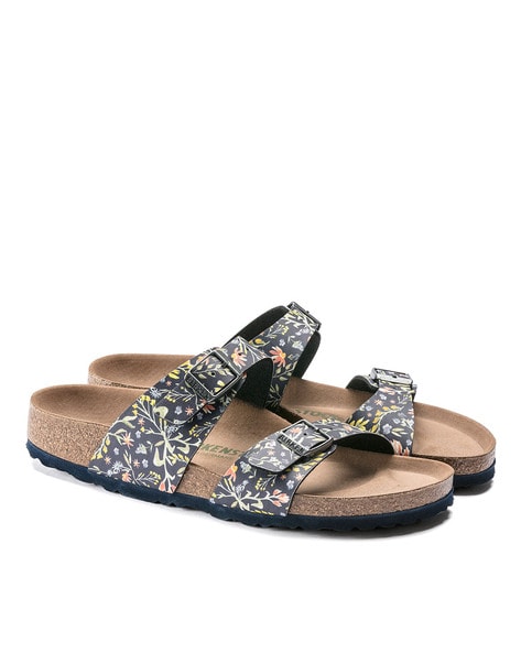 Buy Birkenstock Sydney Vegan Floral Slip On Narrow Fit Flat