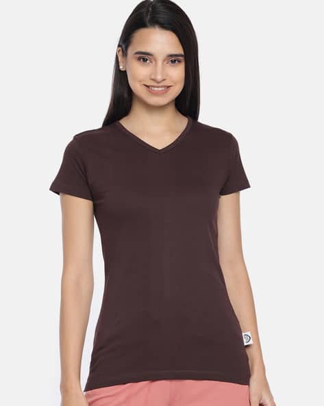 Cotton V-neck T-shirt - Main Image