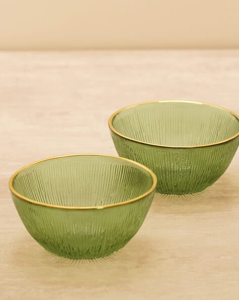 Set of Radial Glass Bowls