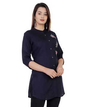 jc4u Round Neck Embellished Tunic Top-picture-19