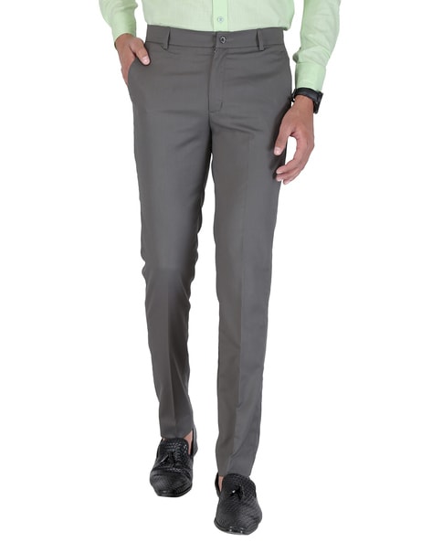 Buy AD  AV Mens Regular Fit Formal Trousers Pack of 2  COMBOTROUSERBALENOBLACKANDCREAMBB28Beige28 at Amazonin