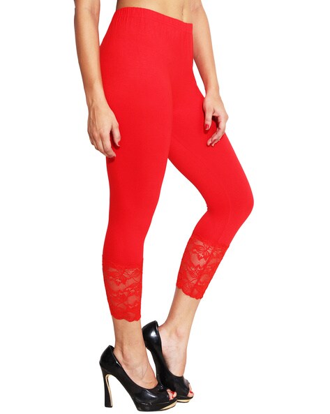 Buy Red Leggings for Women by LGC Online