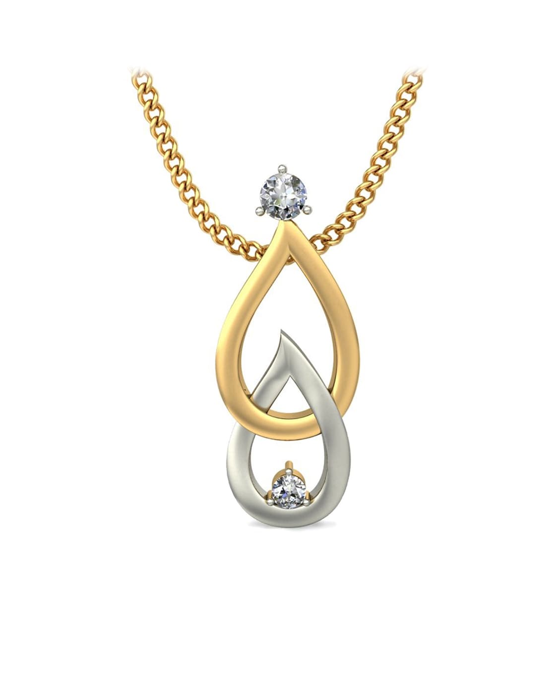 Diamond Row Yellow Gold Necklace in 18k | Mabel Chong