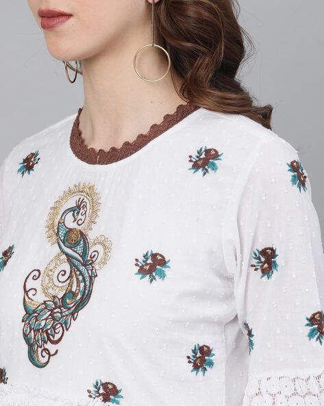 Buy White Tops for Women by Ishin Online