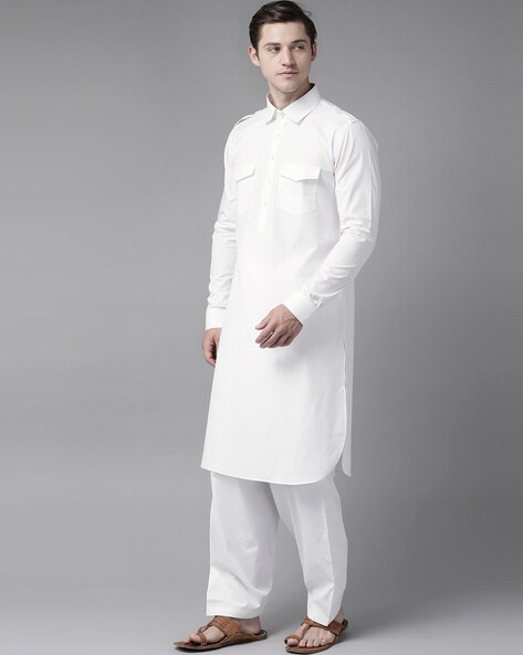 Cuffed Sleeves Kurta Pyjama Set