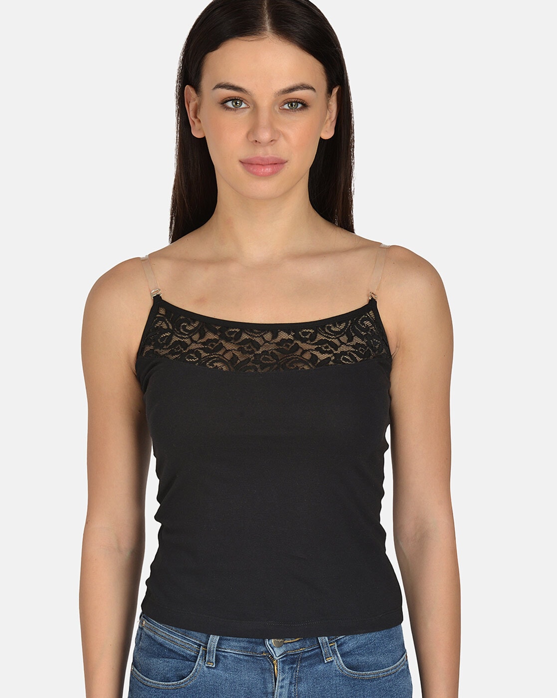 Camisole with Transparent Straps