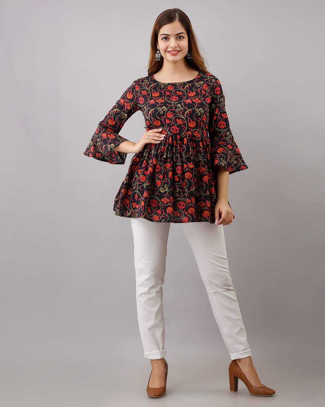 Top more than 170 myntra bell sleeves kurti best netgroup.edu.vn