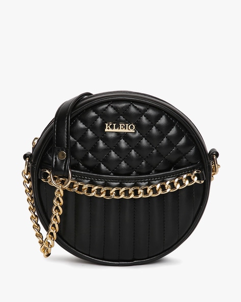 Cute Black Purse - Black Handbag - Circle Handbag - Crocodile Bag - Lulus