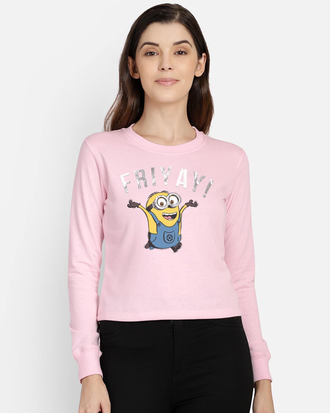 Full Sleeves Minions Short Sweatshirt