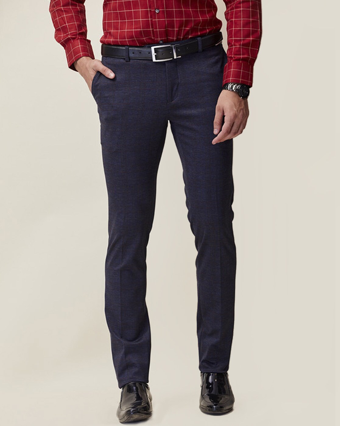 Buy J.Hampstead Men Formal Trouser LJ6882B NAVY Online - Lulu Hypermarket  India