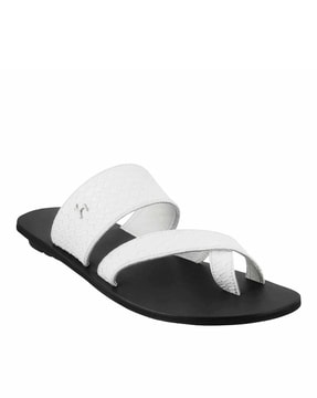 White outlet thong slippers