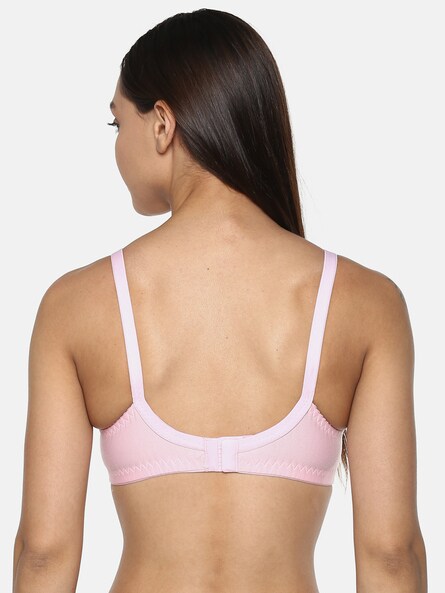 1250 Wirefree Non-Padded Super Combed Cotton Elastane Stretch Full Coverage  Everyday Bra with Contoured Shaper Panel and Adjustable Straps