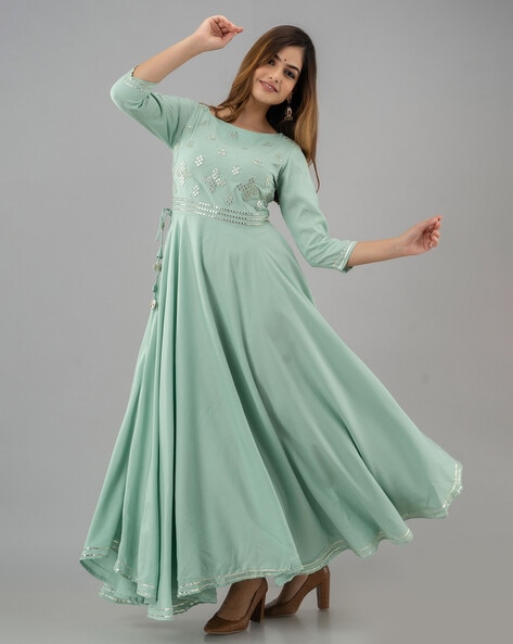 Light Green - Modest Dress