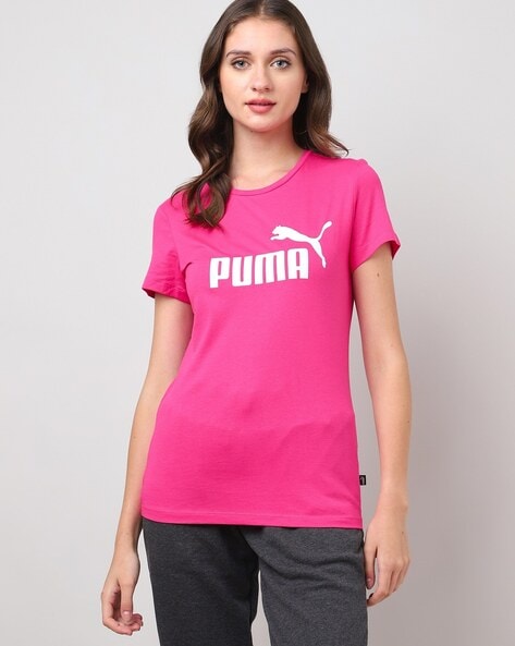 Pink puma shirt on sale womens