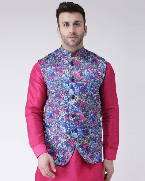 Flower print shop koti for man