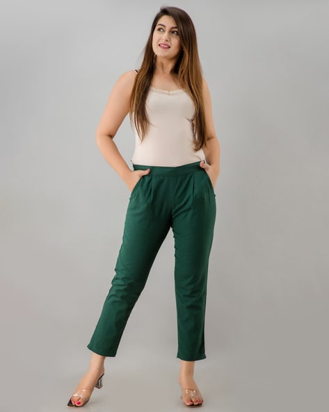 Amazon.com: Women's Elastic Pants High Waist Pant Workout Business Formal  Pant Solid Skin-Friendly Yoga Sweatpants Long Trouser Plus Size Vacation  Outfits for Women Pantalones De Mujer De Vestir Army Green : Clothing,