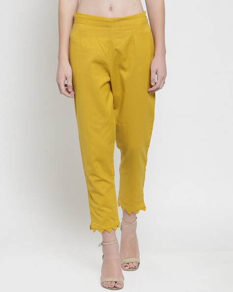 Buy Yellow Trousers & Pants for Women by JAIPURATTIRE Online