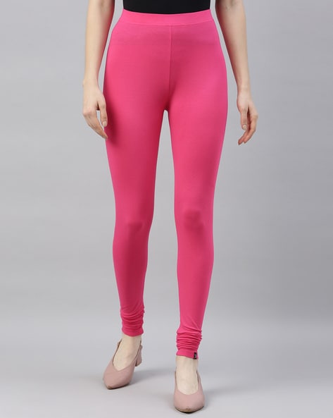 twin birds pink basic basic leggings with elasticated waistband