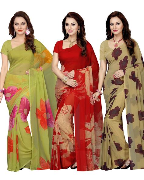 Buy Five Matka Silk Saree Combo Collection Online From Darvi