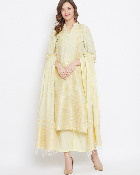 Buy Yellow Dress Material for Women by SAFAA Online | Ajio.com