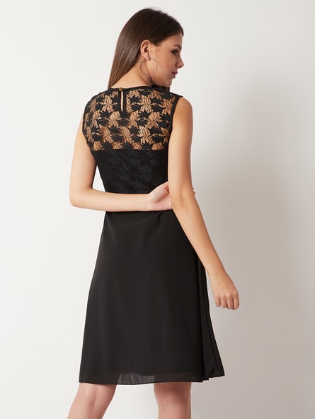 Black lace 2024 skater skirt