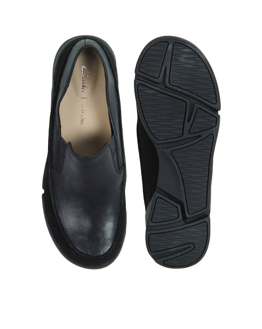 Textured Panelled Round Toe Loafers