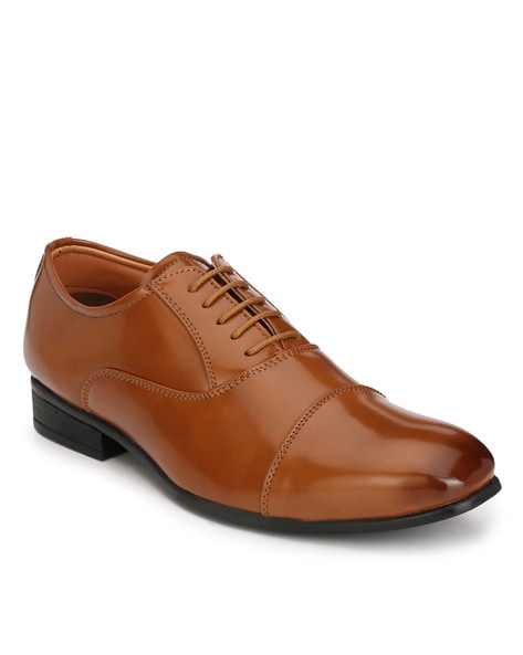 Hirels Textured Formal Lace-Up Shoes