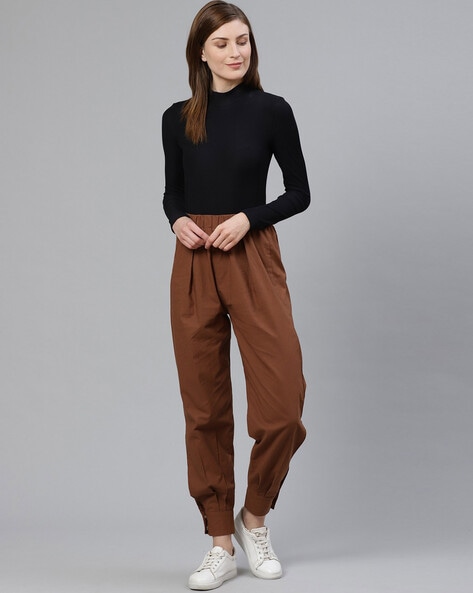 Buy Brown Track Pants for Women by ORCHID BLUES Online Ajio