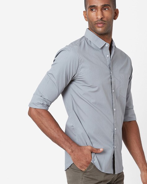 Pale grey hot sale shirt